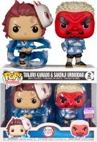 Funko Pack 2 Tanjiro Kamado & Sakonji Urokodaki SDCC Summer Convention Exclusivo DEmon Slayer  Funko Pop figura figuras anime Kimetsu no Yaiba - details 0