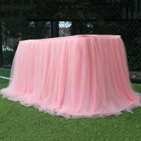 Enagua De Tules Para Mesa Rectangular Redonda Ovalada Cuadrada Ruffle Tutu De Organza Para Bodas Fiestas Showers Decoración De Mesa - details 5