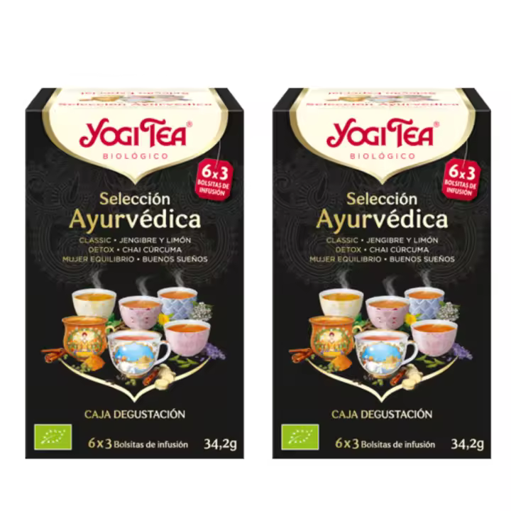 Té Selección Ayurvédica  Packs 2  Para una vida larga  6x3 bolsitas de infusión  YogiTea - 1