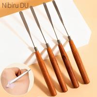 Cuchara De Mezcla De Acero Inoxidable Con Mango De Madera Para Arte De Uñas Y Manicura Herramienta De Estiramiento De Pigmento Metálico - details 0