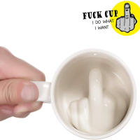 Taza De Cerámica 300ML Con Dedo Middle Finger Divertida Para Café Leche Agua Diseño Creativo Taza De Bebida Para Fiesta - details 1