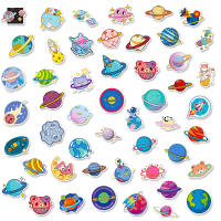 Packs De Pegatinas Espaciales 50pcs Planetas Meteoritos Y Astronauta Diversas Tamaños Resistentes Al Agua Para Laptop Y Teléfono - details 2
