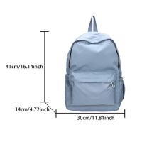 Mochila De Niña Sencilla Y De Color Unido Para Adolescentes Hecha De Nylon Bolsa Escolar Para Viajes Y Uso Diario - details 0