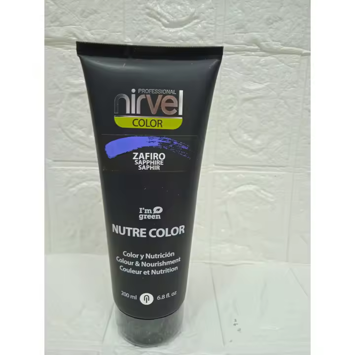 NIRVEL Cosmetics mascarilla color zafiro 200ml, aporta nutrición y brillo. - 1