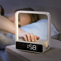 Lámpara de escritorio de 20W y Cargador inalámbrico de 5W 3 grados de Brillo Luz de Reloj despertador with Reloj y sensitive al tacto para REAG, Cabeza, dormitorio, Oficina - details 3