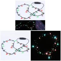 Collar De Disfraz Navideño Con Luz LED Miniatura 8 Luces Que Parpadean Accesorio De Fiesta Con Efecto De Luz - details 6
