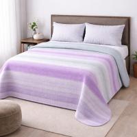 Colcha Reversible  | Colcha Ligera de Verano Laika Lila en Microfibra Transpirable | Colores Neutros | Tamaños para Cama de 90 a 150 cm - details 0