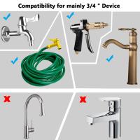 Accesorios de manguera de agua de liberación de conexión rápida para jardín, conectores de plástico, macho y hembra, 3/4 pulgadas, 10 piezas - details 1