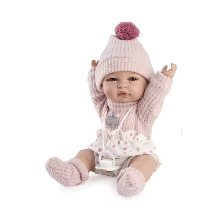 Muñecas Berbesa, Baby Coral 34 cm, estrellitas y pompon 32201, Muñecas para niñas muñecas juguetes para niñas muñecas recien nacidas muñecas recien nacidos - 1