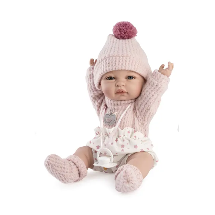 Muñecas Berbesa, Baby Coral 34 cm, estrellitas y pompon 32201, Muñecas para niñas muñecas juguetes para niñas muñecas recien nacidas muñecas recien nacidos - 1