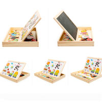 Tablero Magnético De Madera Para Niños Con Puzzle De Animales Multifuncional Tablero De Escribir Y Dibujar like De Aprendizaje Educativo Juguete Para Niños - details 4