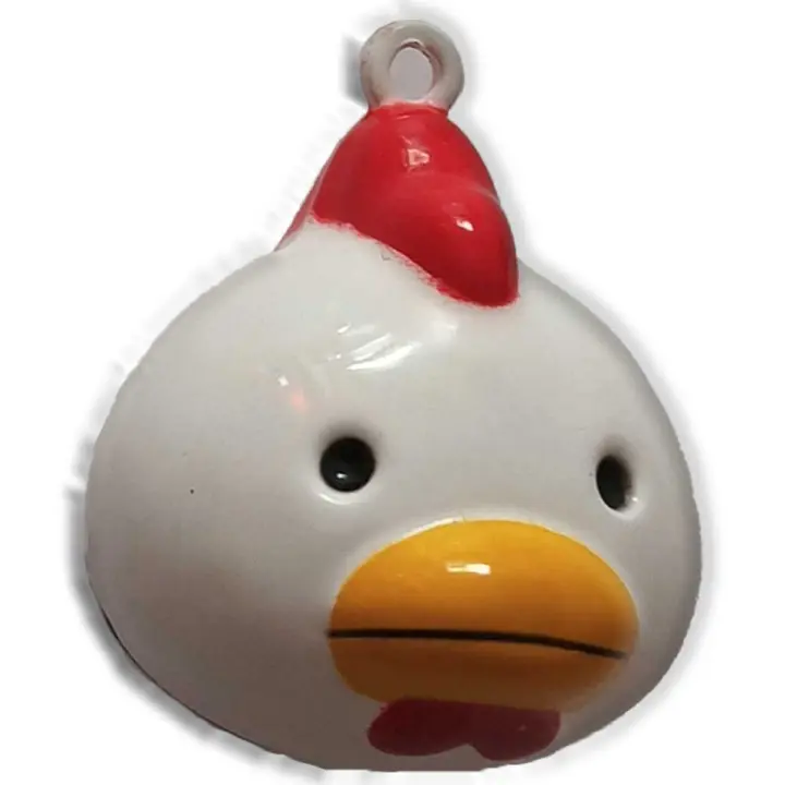 Cascabel Decorativo Metálico – Bell – Animales Granja – Pollo – Gallina – Música para tu Ropa y Complementos – 2,5 x 2,5 cm. – Moda The Happy Patch - 1