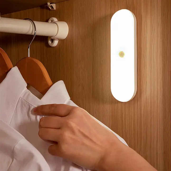Luces Nocturnas LED Recargables Por USB Con Sensor De Movimiento Inteligente Y Luz Dimmable Para Armarios Cocinas Escaleras Instalación Sencilla Incluye Baterías Y Bombillas - 1