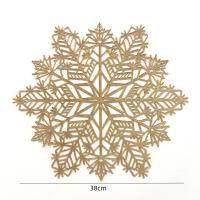 20PCS Alfombrillas De Navidad Con Forma De Copo De Nieve Para Restaurante Y Hotel Decoración De Mesa Ecológicas Redondas Para Hogar - details 0