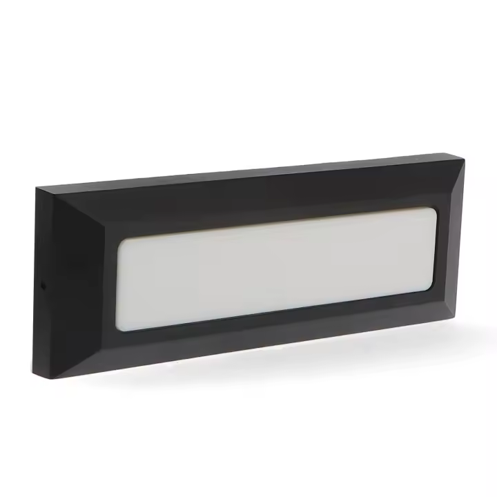 IluminaShop - Baliza de Superficie LED  Long Rectangular Negro 5W IP54 - 1