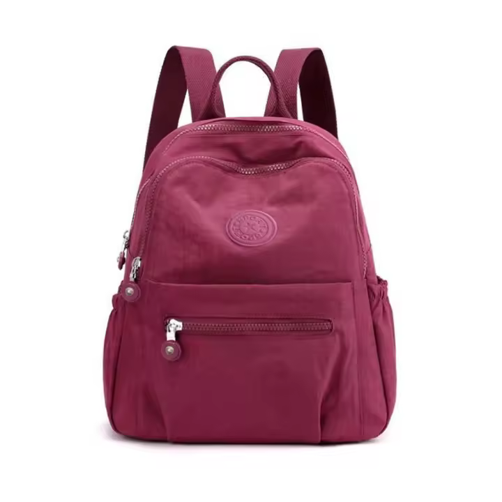 Mochila Mini Para Mujer Bolsa De Hombro Para Viaje Escolar Casual Versátil Día Pack Tamaño Pequeño Color Negro Rojo Tinto Azul Oscuro Azul Cielo - 1