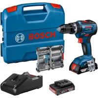 Bosch Professional 18V System GSB 18V-55 - Taladro percutor a batería (Brushless, 55 Nm, 2 baterías x 2.0 Ah, set 35 acc. impacto, en maletín) - details 1