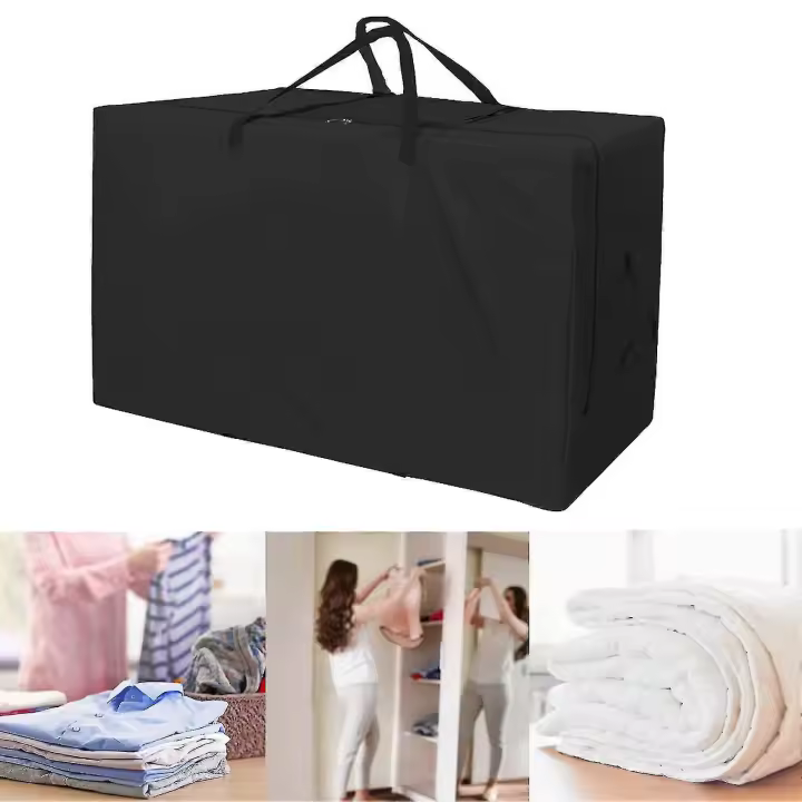 Colchón plegable Bolsa de almacenamiento resistant to Agua Oxford Canvas a prueba de Polvo mango portáthil Trifold colchón ropa de Cama organizer Bolsa [Hy] - 1