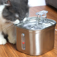 Fuente de acero inoxidable con marca de agua para gatos, dispensador automático de agua, filtro con Sensor, bomba Ultra silenciosa - details 0