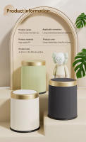 Basurero De Lujo Con Tapón Para Oficina Sala De Estar Baño Redondo Con Cesta Interior Desmontable Contenedor De Residuos De Plástico Rectangular - details 9