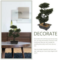 Arbol De Bonsai Sintetico Elegante Para Decoración De Sala De Estar Oficina Dormitorio Sin Mantenimiento Planta Artificial En Maceta - details 7