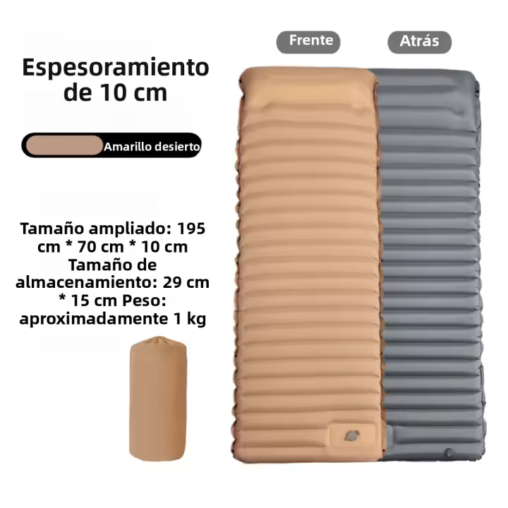 Almohadilla Inflable De TPU Nueva 10cm Con Cojín Para Presión Manual Y Pie Para Acampar En Tiendas Exteriores Y Camas Inflables - 1