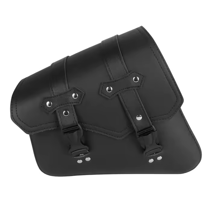 Bolsas De Silla Universal Para Motocicleta De Cuero PU Con Portabotellas Impermeable Para Café Racer Equipaje De Cruzer Custom - 1