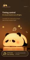 Lámpara Nocturna De Silicona Suave Con Diseño De Panda LED Recargable Para Dormitorio Regalo Para Niños Luz Nocturna Ajustable Y Dimmable Con Sensor De Toque - details 7