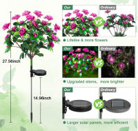 Luces Solares LED Impermeables De Flor De Azalea Para Jardín Patio Decoración De Camino Luz De Paisaje Exterior Regalo Decorativo Mejor - details 7