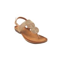 AMARPIES 23573 BRONCE Sandalias planas de Mujer 35998 25V ESCLAVA HEBILLA TOBILLO BRONDE - details 0