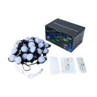 Cadena De Luces LED Festoon 10M Con 25LED Control Remoto Y APP RGB Impermeable Para Decoración De Jardín Y Navidad Iluminación Exterior - details 3
