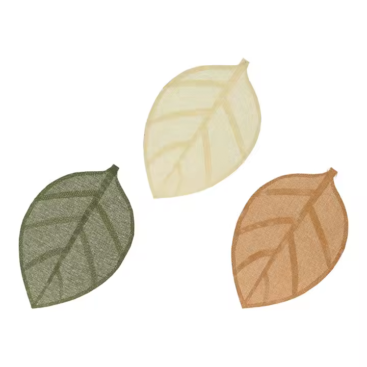 MANTEL INDIVIDUAL MODELO HOJA 30x46,5x0,1cm COLORES SURTIDOS 806642 - 1