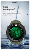 Reloj Deportivo Al Aire Libre Para Hombres Pantalla Grande LED Luminosa Resistente Al Agua Camuflaje Digital Con Alarmas Y Calendario - details 3