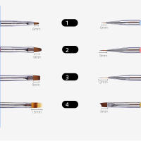 Pincel De Uñas Con Manija De Cristal Doble Gel Para Pintura Y Manicura Artículos De Belleza Y Cuidado Personal Material De Nylon - details 2
