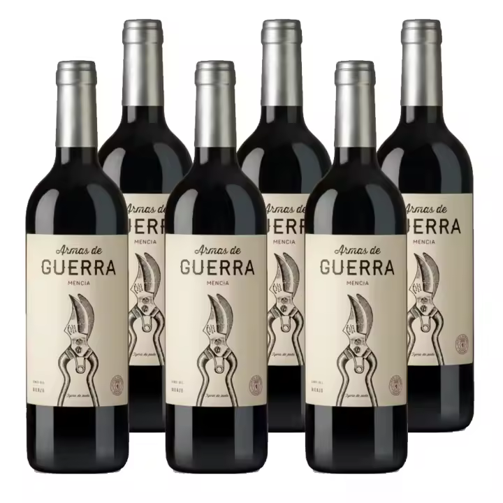 ARMAS DE GUERRA. VINO TINTO JOVEN 100% MENCIA DEL BIERZO. CAJA 6 BOTELLAS - 1