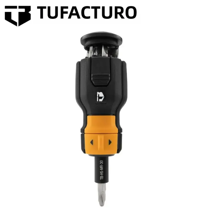 TOUGHBUILT TB-H5-MR-30 Set De Destornilladores Multifuncional Con Mango Bi-Material Y 9 Piezas Incluye Phillips Y Other Material De Acero Aluminio - 1