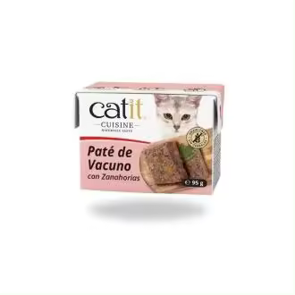 Hagen Tropican Mascotas Alimento Húmedo para Gato Catit Cuisine 95 Gr Pate Vacuno con Zanahoria - Satisfacción Garantizada - 1