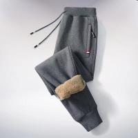 Pantalones Casuales Para Hombre Invierno Algodón Terciopelo Alineados Pantalones De Lana Gruesa Tejidos Sueltos Cintura Alta Estilo Smart Casual - details 4
