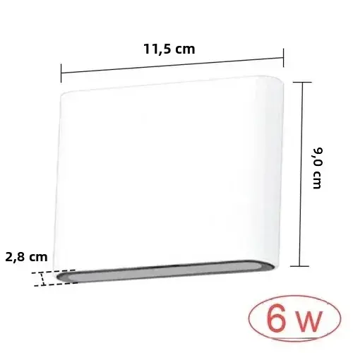Lámpara De Pared Impermeable LED Moderna Para Exteriores Y Interiores Iluminación Minimalista Para Dormitorio Balcón Porche Jardín Decorativa - 1