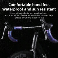 Cinta De Manillar Para Bicicleta De Carretera En Gradient Purple Antideslizante Transpirable Impermeable Absorbedor De Choques EVA Para BMX Montañas Rocosas Y Bicicletas De Carretera - details 4