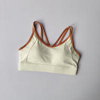 Top De Yoga Para Mujer Verano Absorbedor De Choques Con Bonito Contrafuerte Deportivo Y Profesional Para Pilates Material De Nylon - details 3