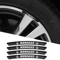 4pcs Decoración De Ruedas Para Coche Estripes De Aluminio Adhesivo Para Renault Sport Duster Megane 2 3 Accesorios Automotrices - details 0