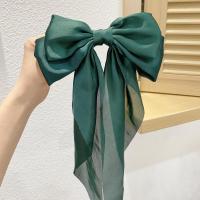 Pinza Para El Cabello De Estilo Coreano Para Mujeres Roja Con Lazo Y Abanico De Cinta Larga Accesorios De Cabello De Tela Cute/románticos - details 16