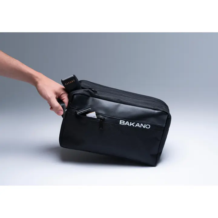 BAKANO - Neceser para Viaje Hombre, Bolsa de Aseo Impermeable Hombre. Neceser Hombre Grande de Viaje para Colgar. Neceser 3 Compartimentos. Bolsa de Aseo Hombre Afeitado (Negro). con ASA - 1