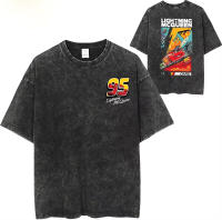 Camiseta Vintage De Algodón Para Hombres Y Mujeres Con Estampado De Lightning McQueen De Cars 95 Estilo Hip Hop Harajuku Streetwear Camiseta De Verano Casual - details 1