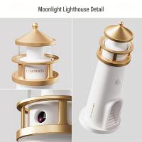 Lámpara De Proyección De Faro De Luna Con Sensor De Movimiento Luz Nocturna Recargable USB Iluminación De Dormitorio Lámpara De Lado Para La Cama - details 3