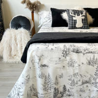 Juego de Sábanas Algodón Toile de Jouy Ciervos – Alo Home - details 0