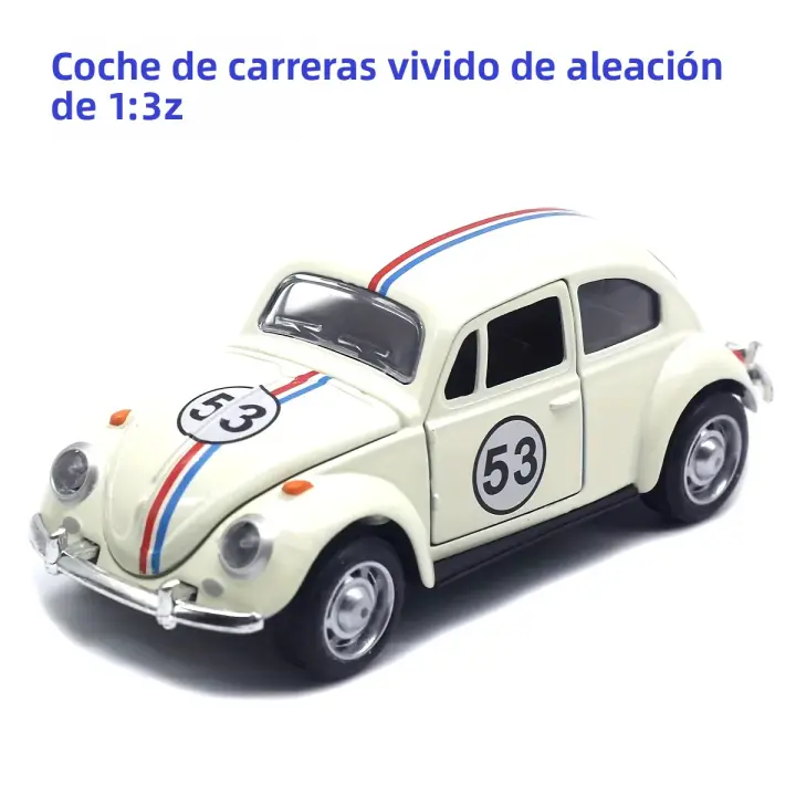 Modelo De Coche De Aluminio Diecast 1:36 Volkswagen T1 Samba Transporter Van Azul Para Niños Juguete Educativo a Escala - 1