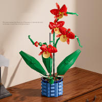 Juego De Construcción Creativo De Bloques MOC Con Bouquet De Flores Y Bonsái Orquídea Modelo De Plantas Puestas En Vaso Decoración Para El Hogar Juguetes Para Niños Regalos - details 1