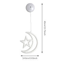 Luces De Pared Para Ventanas Con Forma De Navidad Y Aros De Campana Y Calcetines Con Ventosa Para Decoración De Hogar Y Ramadán Fuente De Energía: Pilas (No Incluidas) - details 4